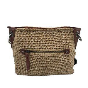 The Sak Beige Crocheted Shoulder Bag